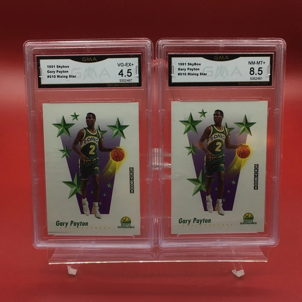 Lot 2 1991 Skybox Gary Payton Graded Cards #510